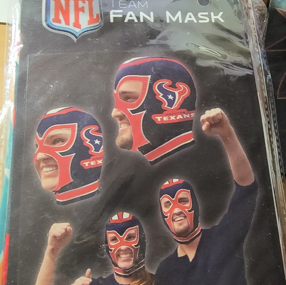 New NFL Houston Texans fan mask one size fits most